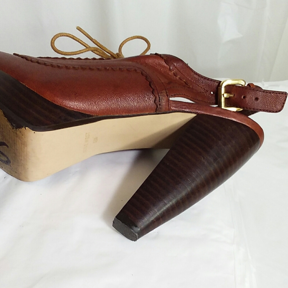 Nine West Brown Leather Clog - Picture 6 of 6